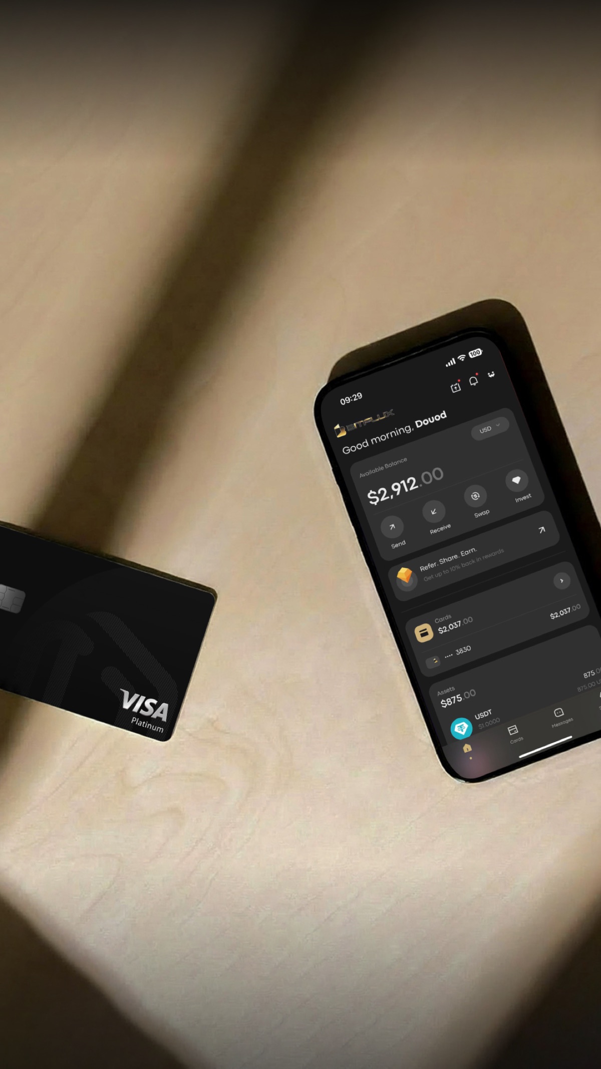 BITFLUX Black Card in daily life