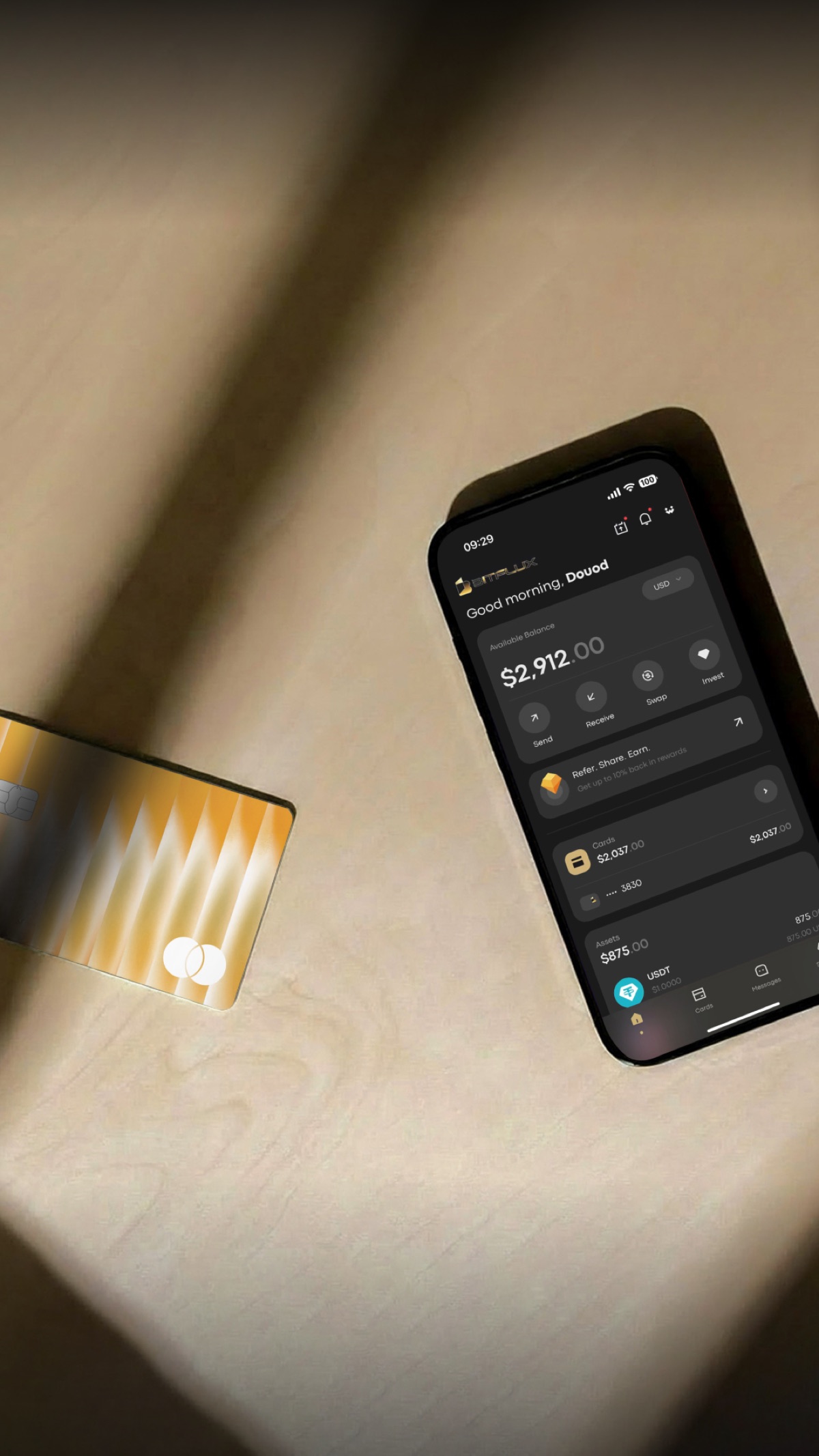 BITFLUX Golden Card in daily life